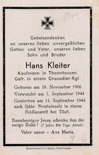 Sterbebild thannhausen grenadi gebraucht kaufen  Füssen