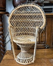 Vintage peacock wicker for sale  HIGH PEAK