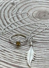 Piece feather pendant for sale  Las Vegas