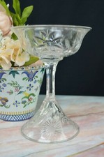 Compota de tazza de cristal corte ABP com flores cortadas/prato de doces/decoração de tigela alta comprar usado  Enviando para Brazil