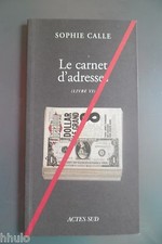 Sophie calle carnet d'occasion Sophie calle carnet d'occasion  Montrouge