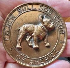 Medalha vintage rara de cachorro Bulldog Francês Club Of America, usado comprar usado  Enviando para Brazil