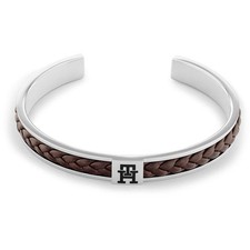 Pulseira Masculina TOMMY Hilfiger 2790489 Aço Inoxidável Couro Marrom comprar usado  Enviando para Brazil