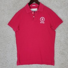 Camisa polo masculina Abercrombie Fitch XL rosa escuro vermelho músculo 100% algodão malha P/S comprar usado  Enviando para Brazil
