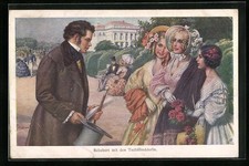 Cartolina franz schubert usato  Spedire a Italy