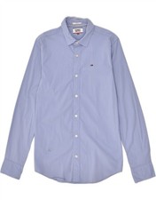 Camisa masculina slim fit pequena azul algodão BK63 TOMMY Hilfiger comprar usado  Enviando para Brazil