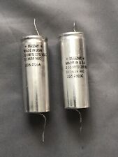 Par de capacitor eletrolítico MALLORY 220 uF 275V testado @ 200VDC puxadores axiais usados comprar usado  Enviando para Brazil