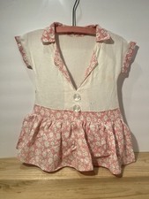 Bolsa de tecido floral rosa e branco vintage feita à mão comprar usado  Enviando para Brazil