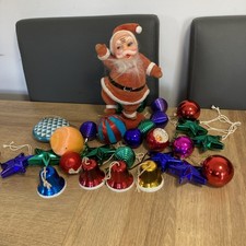 Vintage flocked santa for sale  SALE
