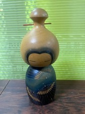 Boneca de madeira fofa tradicional japonesa Kokeshi 24cm padrão de fã japonês rara comprar usado  Enviando para Brazil