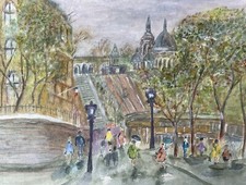 Vintage art watercolour for sale  WREXHAM