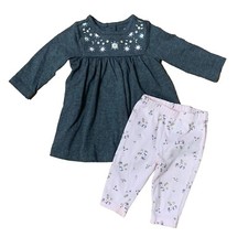 Conjunto de blusa Carter's Outfit rosa legging cinza 2 peças calça floral top 3M comprar usado  Enviando para Brazil