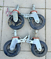 Rodas pretas 4 peças rodízio de andaimes 8" x 2" com freios de bloqueio 1-3/8" comprar usado  Enviando para Brazil