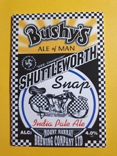 BUSHY'S cervejaria SUTTLEWORTH SNAP ale cerveja bomba clipe Isle Man Manx TT moto comprar usado  Enviando para Brazil