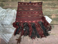 Antiga bolsa de sela de camelo tribal afegã turcomana feita à mão curda com nós comprar usado  Enviando para Brazil