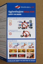 Safety Card - BASSAKA AIR (Kambodscha) - A320 (2014) + SEHR SELTEN / very rare ! comprar usado  Enviando para Brazil