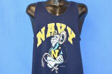 Camiseta regata vintage anos 90 academia naval dos EUA militar Bill the Goat mascote G comprar usado  Enviando para Brazil