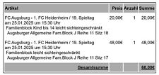 Bundesliga tickets augsburg gebraucht kaufen  München