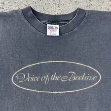 Camiseta banda vintage Voice Of The Beehive anos 90 ponto único preta desbotada promocional rara - GG comprar usado  Enviando para Brazil