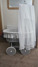 Grey moses basket for sale  SMETHWICK