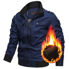 Casaco casual masculino gola alta manga comprida fino corta-vento zíper jaqueta quente comprar usado  Enviando para Brazil