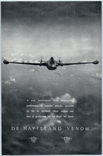 Havilland venom aircraft for sale  TEWKESBURY