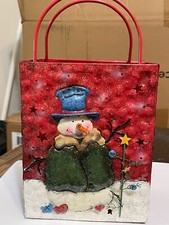 Snowman glittery metal for sale  Lawrenceville