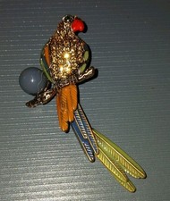 Broche pendentif perroquet d'occasion  Bardos