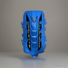 Capa de motor C8 Corvette 6.2L - Azul rápido, acabamento lateral preto, letras amarelas comprar usado  Enviando para Brazil