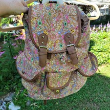 Usado, Mochila Candies Ditzy Floral Cinch Bolsa de Fecho de Pressão Bronzeada Vintage Bolsos Retrô comprar usado  Enviando para Brazil