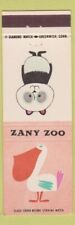 Matchbook cover zany for sale  USA