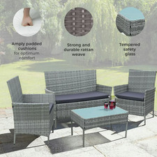 Piece rattan outdoor for sale  MANCHESTER