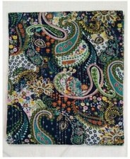 Colcha de algodão indiano Kantha feita à mão colcha estampa paisley cobertor boho comprar usado  Enviando para Brazil
