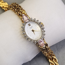 Relógio Pulsar Feminino Quartzo Strass Tom Dourado V400-304A Diamante Funciona 7" comprar usado  Enviando para Brazil