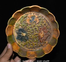 Old Dynasty Tang Sancai Porcelain Flower Pattern writing-brush washer Plate Dish comprar usado  Enviando para Brazil