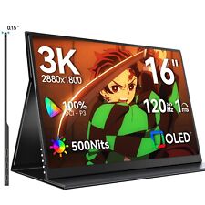 Usado | Monitor portátil 16” OLED 120Hz monitor para jogos 2880x1800 100% DCI-P3 comprar usado  Enviando para Brazil