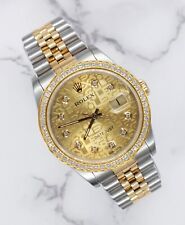 Mens steel gold for sale  DORKING