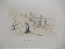 Lithographie. poulbot. signée d'occasion  Saint-Girons