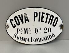 Antica targa ferro usato  Varallo Pombia