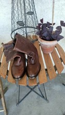 Boots cuir marron d'occasion  Bagneux