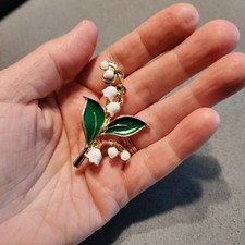 vintage enamel flower brooches for sale  GOSPORT