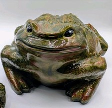 Antigo anos 70 MCM Arnels XL cerâmica sapo jardim estátua gramado decoração sapo 14" ornamento comprar usado  Enviando para Brazil