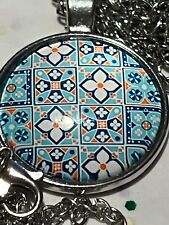 Usado, Novos designs de azulejos portugueses e bandeira de guitarra * Colar pingente banhado a prata comprar usado  Enviando para Brazil