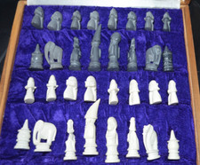 Carved chess set for sale  PAIGNTON