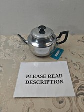 Polished aluminium teapot for sale  UK