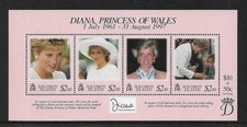 1998 Princesa Diana Mini folha completa MUH/MNH conforme emitido   comprar usado  Enviando para Brazil