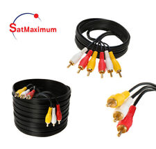 3 RCA macho para 3 RCA macho áudio vídeo cabo TV VCR DVD composto pacote múltiplo - LOTE comprar usado  Enviando para Brazil