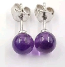 Amethyst stud earrings for sale  BEXHILL-ON-SEA