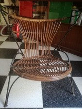 Fauteuil rotin annees d'occasion  Ivry-sur-Seine