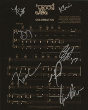 Kool & The Gang partitura comemorativa ASSINADA À MÃO REAL certificado de autenticidade autografado por 7 comprar usado Kool & The Gang partitura comemorativa ASSINADA À MÃO REAL certificado de autenticidade autografado por 7 comprar usado  Enviando para Brazil